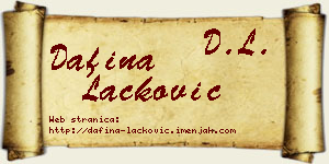 Dafina Lacković vizit kartica